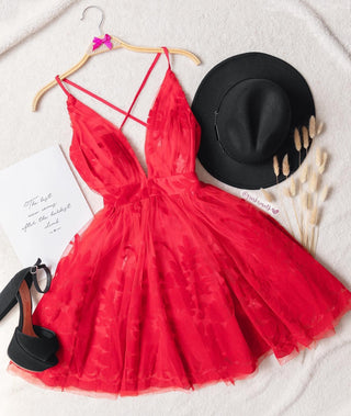 VESTIDO CORTO FLORES DE TERCIOPELO