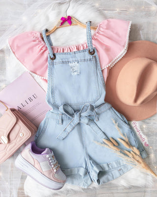 BLUSA CAMPESINA CON BORLA