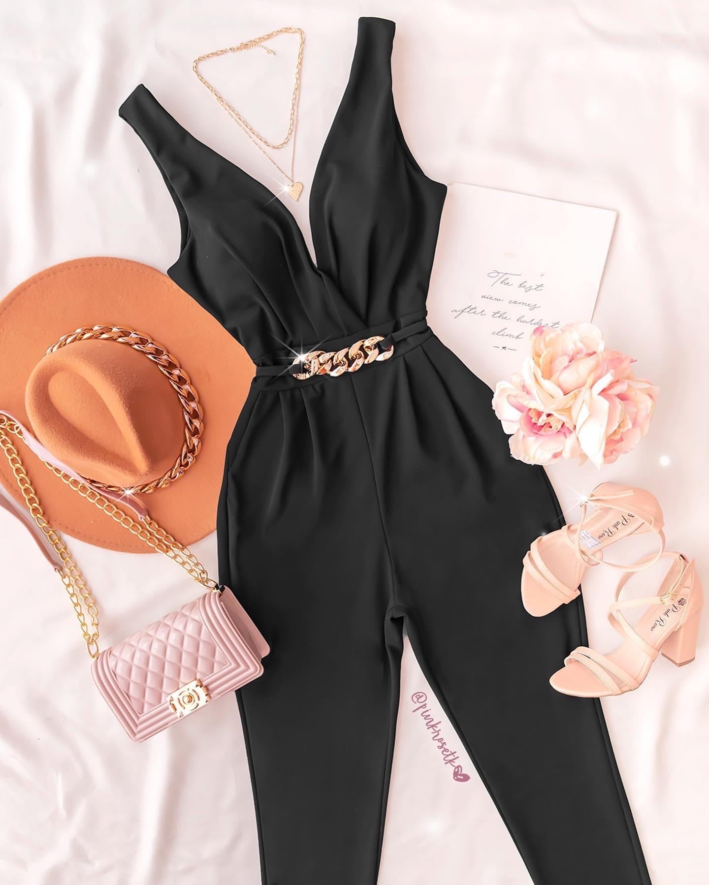 Enterizo Negro Con Zapatillas Zapatos Para Enterizo Negro Elegante