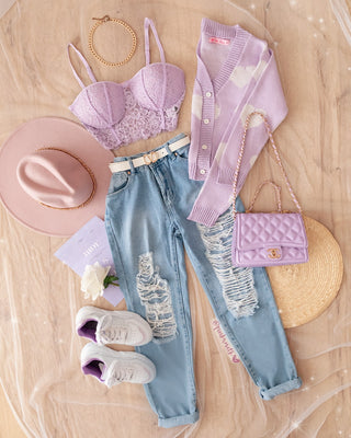 Crop top de encaje
