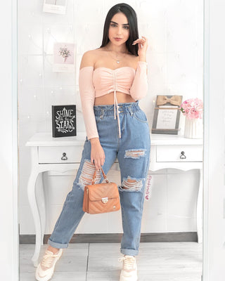 BLUSA STRAPLESS DE AMARRAR