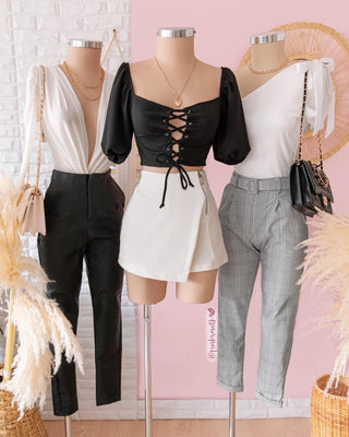 BLUSA DE UNA MANGA CON MOÑO
