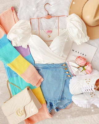 Crop top cruzado