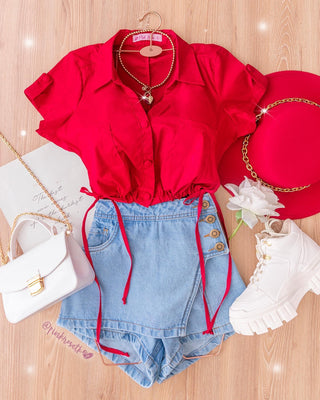 BLUSA CAMISERA DE AMARRAR
