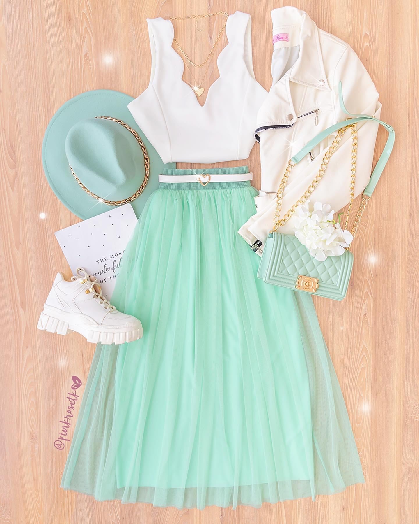 Falda de Tul menta – Pink Rose tk