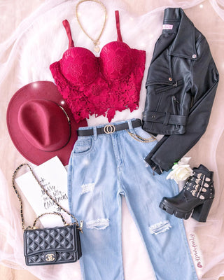Bustier de blonda y copas