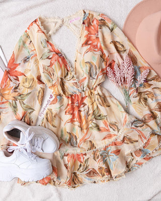 Vestido flores otoñales