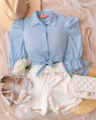 SHORT DE LAZO BLANCO