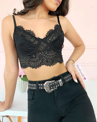 CROP TOP DE ENCAJE